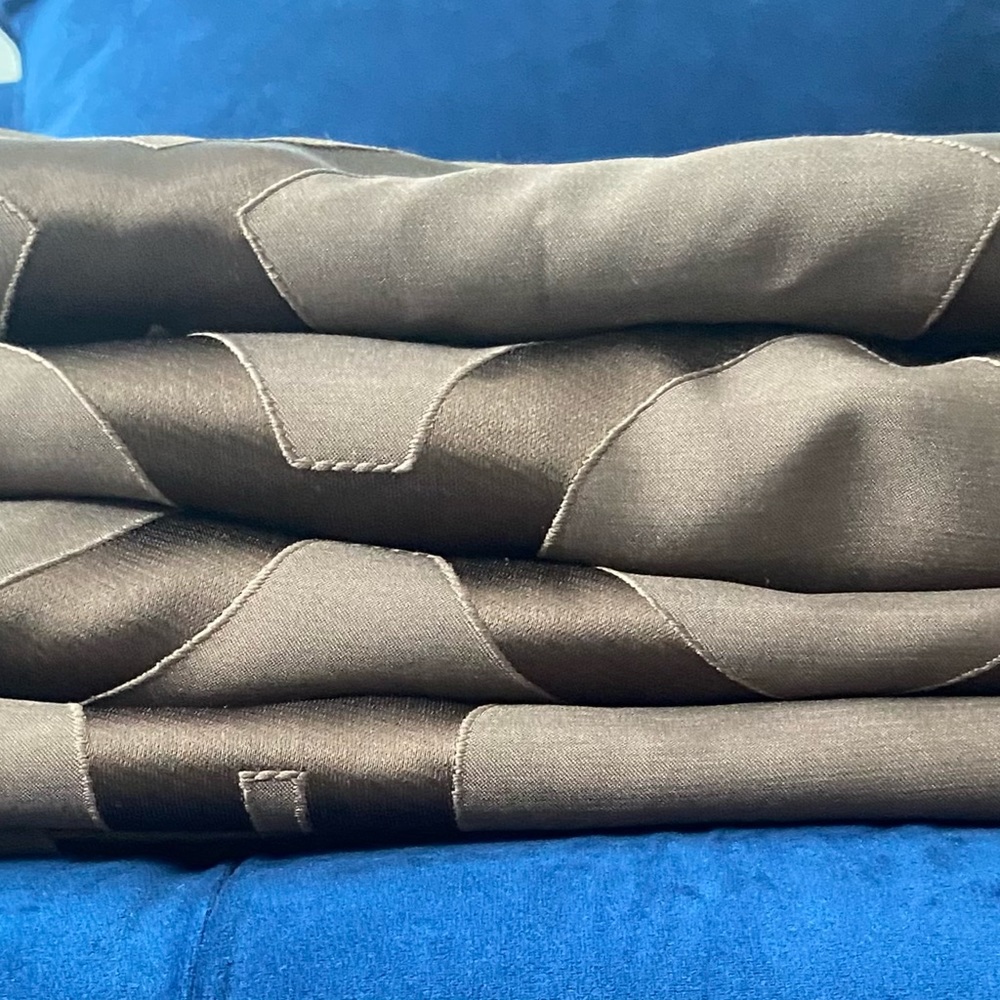 4 Grey Curtain Panels 32W x 84L (machine washable)